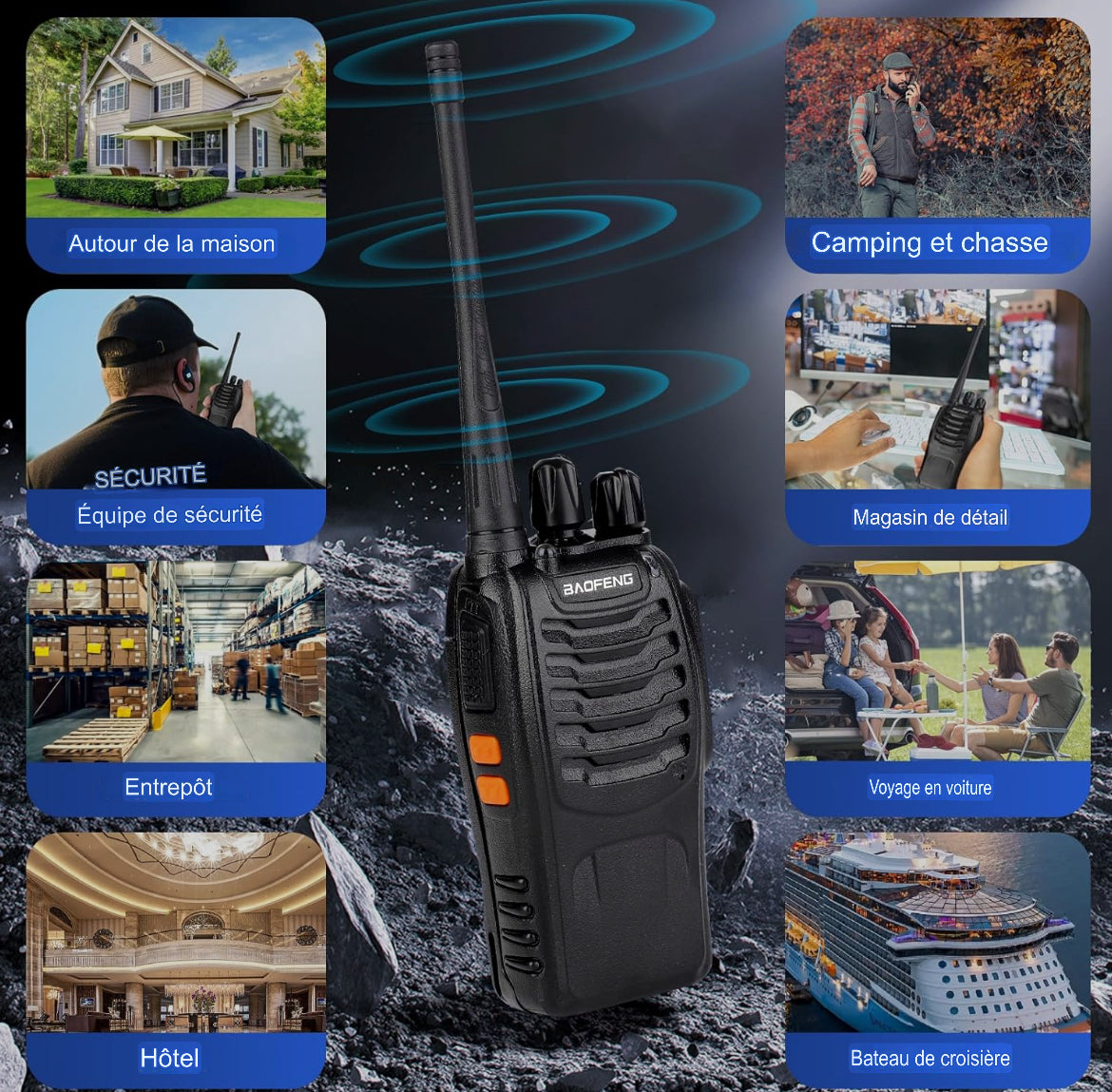 Talkie-Walkie BF 888S professionnel