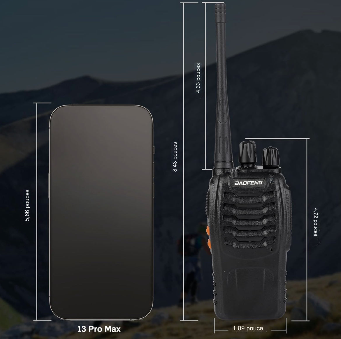 Talkie-Walkie BF 888S professionnel