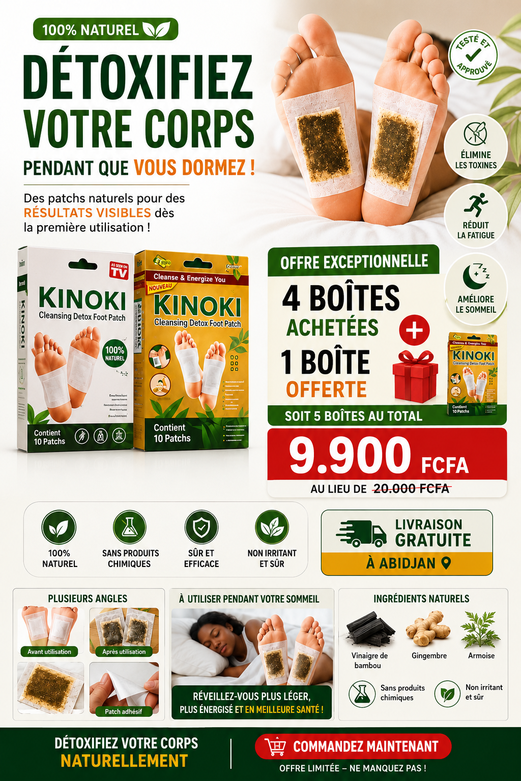 Patch Détox Naturel Pieds (KINOKI)